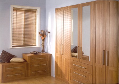 The Arcadia Walnut bedroom design is available from Gee's Kitchens, Wardrobes & Flooring of Kildare