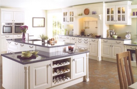 This Cambridge Ivory kitchen design is available from Gee's Kitchens, Bedrooms & Flooring of Kildare.
